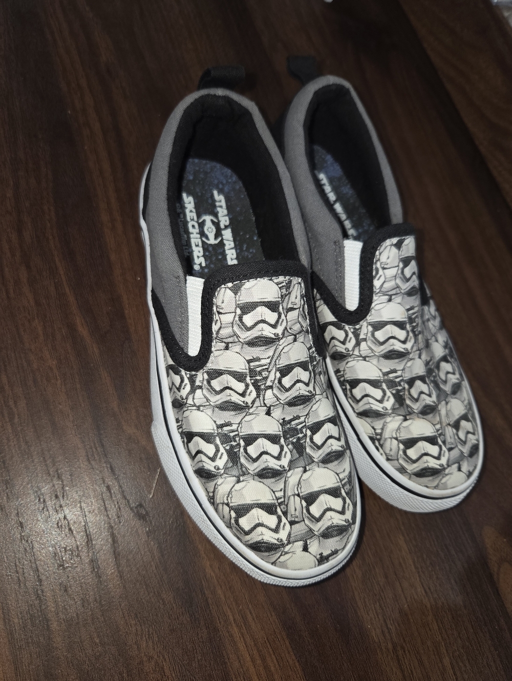 Skechers Kids' Star Wars Stormtrooper Slip-On Sneakers - Black & White